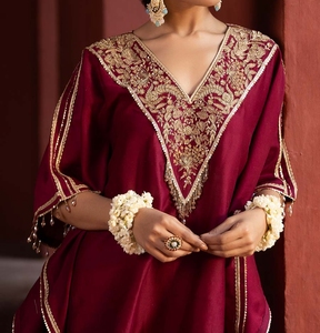 Embroidery Beautiful Dubai Abaya for Women Hand Work Kaftan Traditional Islamic Clothing and Accessory Designed for Muslims - Product Image 3