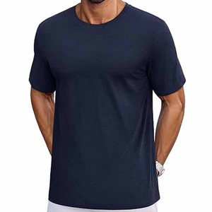 T-shirts pour hommes de haute qualité en gros, respirants, écologiques, anti-rétrécissement, à manches courtes, 100% coton tricoté, personnalisables - Product Image 4