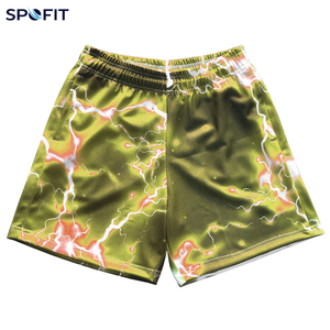 Custom Logo Wholesale Plain Dyed Sublimated Printed Eco-Friendly Quick Dry Breathable Mid Elastic 3 Inch Men <b>Mesh</b> <b>Shorts</b> - Product Image 2