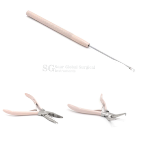 Pince à extensions capillaires Saar Global en acier inoxydable – Kit professionnel d'installation et de retrait - Product Image 2