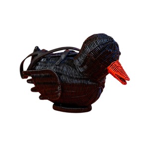 Handmade Duck Shaped Rattan Kids <b>Bag</b> Eco Friendly <b>Wicker</b> Crossbody <b>Bag</b> for Children - Product Image 4