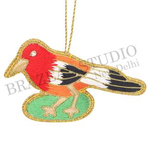 Adornos Navideños Personalizados de Terciopelo Satinado con Cuentas Bordadas a Mano, Ecológicos, de Brazeal Studio, Hilos Dorados de Fábrica - Product Image 1