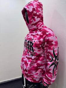 Sudadera con Capucha de Alta Calidad, 100% Algodón, Secado Rápido, 430g, Cierre de Cremallera de 1/4, Logotipo Bordado por Sublimación, Estilo Urbano, Diseño Camuflaje - Product Image 2