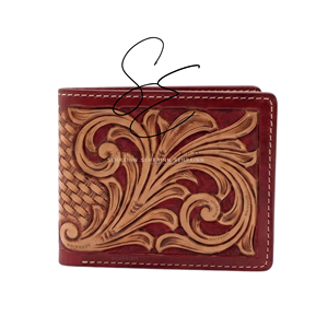 Cartera Bifold de Cuero Genuino para Hombre, Estilo Western Hecha a Mano, Tarjetero Delgado, Cartera Vaquera Vintage, Moda para Él - Product Image 2