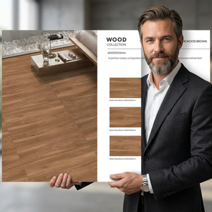 Wood Coffee Brown 24x48 Inch Rustic Porcelain Wall Floor Tiles Natural Timber Look Ceramic Collection - Product Image 3