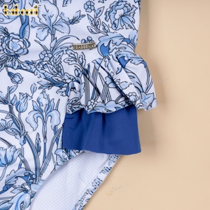 DR4533 - <span class=keywords><strong>Maillot</strong></span> <span class=keywords><strong>de</strong></span> <span class=keywords><strong>bain</strong></span> floral à péplum pour filles avec dos à bretelles multiples - Product Image 3