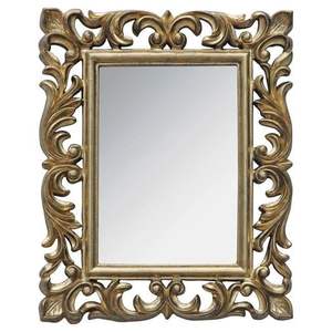 Cadre de miroir mural en bois captivant qui apporte une présence artistique et une beauté fonctionnelle aux maisons élégantes - Product Image 1