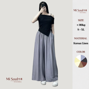 Pantalon ample décontracté pour femme, taille élastique, orné de perles et d'un nœud, léger, style Harem, streetwear, OEM ODM - Product Image 1