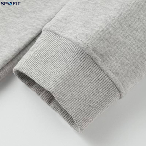 เสื้อสเวตเชิ้ตคอกลมโอเวอร์ไซส์ปักโลโก้ SPOFIT แบบกำหนดเอง ผ้าฝ้ายฟลีซหนานุ่ม ขายส่ง รับผลิตแบรนด์ส่วนตัว OEM - Product Image 2