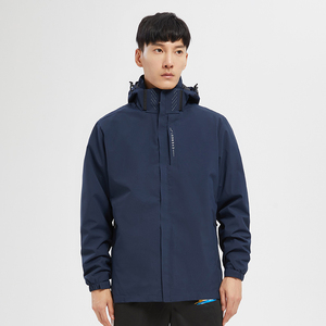 Vente en gros de coupe-vent unisexe personnalisé, imperméable, réfléchissant, épais, doux, en Taslon, à capuche, respirant, avec impression sérigraphique - Product Image 2