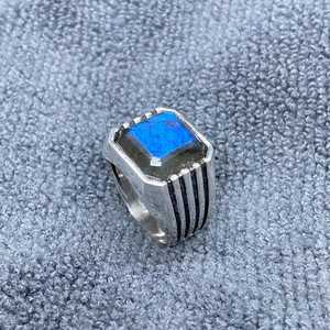 Blue Labradorite Signet <b>Ring</b> Victorian Handmade 925 Sterling Silver <b>Mens</b> Jewelry Luxury Gift <b>For</b> Him - Product Image 5