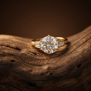 Anillo de Compromiso de Lujo con Diamante de Laboratorio de 3 Quilates, Corte Brillante Redondo, E VS1, Oro Amarillo de 14K, Certificado IGI, para Bodas y Aniversarios - Product Image 1