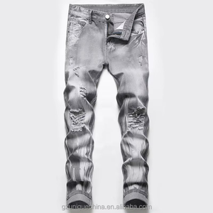 กางเกงยีนส์ผู้ชายทรงสลิมฟิตราคาส่งถูกจากดีไซเนอร์แฟชั่น - Product Image 3