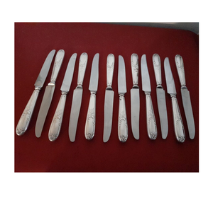 Cuchillos de Cena Clásicos de Acero Inoxidable, Cuchillos de Metal con Mango Metálico, Cuchillo para Queso y Mantequilla - Product Image 1