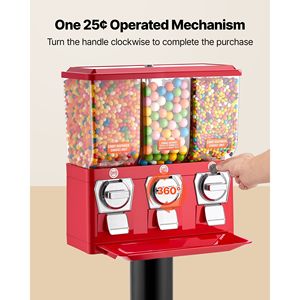 Distributore Automatico di Caramelle a Tre Scomparti con Supporto per Gomme da Masticare e Dolciumi - Product Image 5