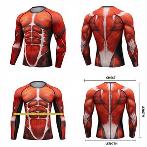 Camiseta de Compresión Ligera, Transpirable, de Secado Rápido, de la Mejor Calidad, con Estampado Digital, Elástica, para Hombre, para Gimnasio, MMA, UPF50+ - Product Image 5