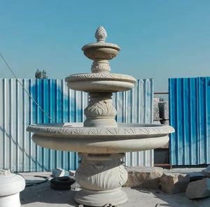 Fuente de Agua de Lujo para Interiores y Exteriores, Tallada a Mano en Mármol Natural, Diseño Moderno, Duradera, Ecológica, Resistente al Fuego y al Agua - Product Image 1