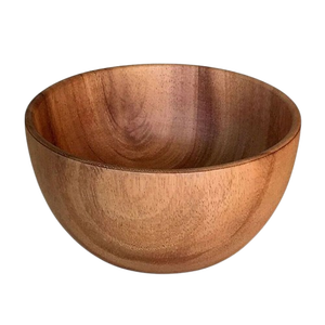 Bol en bois élégant avec poignée, conçu pour servir des collations, des salades et des fruits secs, finition bois naturel, élégant et fonctionnel. - Product Image 6