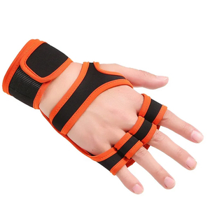 High Quality Durable Adjustable Half <b>Finger</b> Custom Workout Fitness Sports Gym Gloves with Wrist <b>Strap</b> Half <b>Finger</b> Glove - Product Image 1