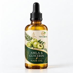 Herbal Amla & Glycerin Hair Oil Natural Hair Nourishing Oil Botanical Formula Lightweight <b>Scalp</b> <b>Massage</b> Care OEM Herbal Amla - Product Image 5