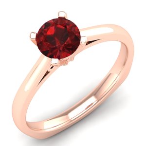 REYES Wholesale Price 925 Sterling Silver Moissanite Engagement <b>Rings</b> 14K 18K Gold Plated <b>Garnet</b> Gemstone Women Fine Jewelry - Product Image 2