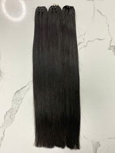 Factory Wholesale 100% <b>Real</b> <b>Human</b> <b>Hair</b> <b>Extensions</b> 22 Inches Double Weft Natural Straight Bulk Raw <b>Hair</b> No Shedding - Product Image 2