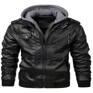 Chaqueta de Cuero Genuino de Alta Calidad para Hombre, Fabricantes de Ropa, Chaquetas Bomber Impermeables de Estilo Urbano Personalizadas y Extra Grandes - Product Image 1