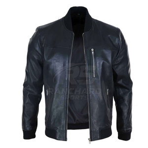 Timeless <b>Mens</b> Leather Bomber <b>Jacket</b> Warm Fit <b>Smart</b> Casual Style Fashion <b>Mens</b> Leather Bomber <b>Jacket</b> Premium Finish Winter Wear - Product Image 4