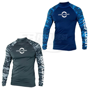 Camiseta de Manga Larga de Alta Calidad, Ecológica, con Protección UV, Personalizada, para Hombre, para Playa, Surf, Deportes Acuáticos, Buceo, Color Azul - Product Image 4