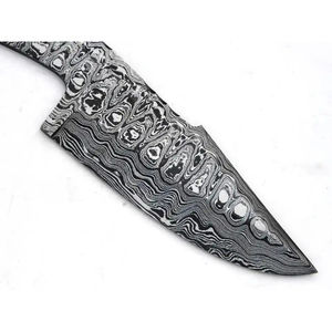 Couteau Burraq personnalisé fait main en acier Damas, lame vierge multifonctionnelle, motif goutte de pluie, cadeau idéal pour une utilisation en extérieur - Product Image 3