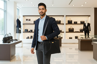 Sac à bandoulière de bureau unisexe en cuir véritable noir de qualité supérieure WRIZA, grand, portable, moderne, imperméable, RFID