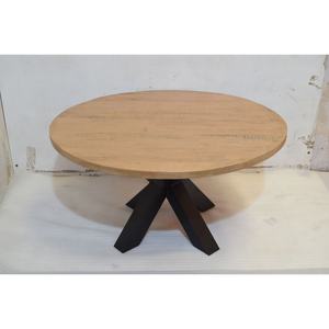 Mesa de comedor plegable de madera maciza de mango de estilo moderno, pata de estrella de hierro para el hogar, Bar, cafetería, restaurante, Hotel, muebles para banquetes de boda - Product Image 3