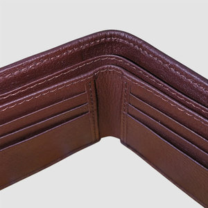 Portefeuille en cuir de vachette fait main de haute qualité pour homme, portefeuille fin à rabat en cuir à poils, cuir naturel - Product Image 4