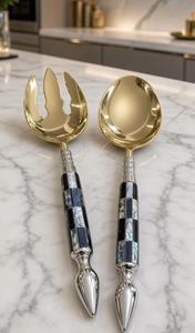 Utensilios Clásicos para Servir Ensaladas, Juego de Cuchara y Tenedor de Acero Inoxidable para Cocina, Comedor, Restaurante, Hotel y Suministros de Catering - Product Image 5