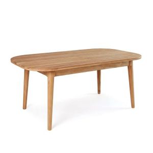 <b>Outdoor</b> <b>Extendable</b> Solid Teak Wood Oval <b>Dining</b> <b>Table</b> with Butterfly Extension for Garden Patio and <b>Dining</b> Room Furniture - Product Image 2