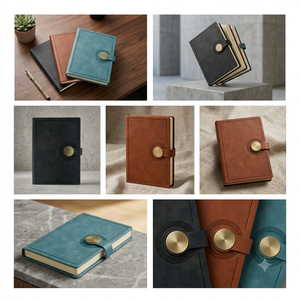 Aurelux <b>A5</b> Premium PU Leather Case Bound Circular Lock Notebook 80 GSM Inner Pages Multicolor Executive <b>Diary</b> for Corporate Use - Product Image 6