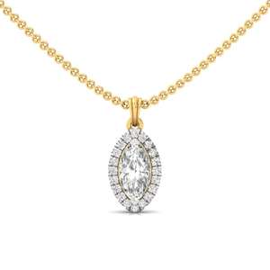 Pendentif solitaire en diamant de laboratoire taille marquise, éclat majestueux, certifié GIA, plaqué or 10 carats, bijou ethnique, cadeau pour femme - Product Image 5