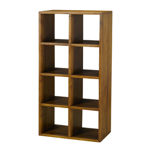 Gabinete de Almacenamiento de Madera de Teca Indonesia Sólida de Primera Calidad con Ocho Cajones y Estilo Moderno Transicional para Sala de Estar y Oficina en Casa - Product Image 1