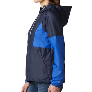 Bulk Cheap Price Womens Clothing Long Length Full Sleeve Color Blocked <b>Workout</b> <b>Jacket</b> for Ladies Windproof Coat Gym Windbreaker - Product Image 3