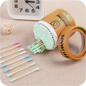 200 Hisopos de Algodón de Doble Punta en Espiral de Colores para Limpieza y Cuidado de Maquillaje Permanente - Product Image 3