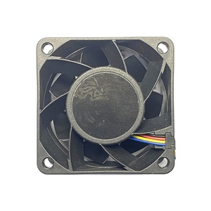 12V DC Axial Cooling Fan 60x60x38mm Black Plastic Blades 7 Blade Motor Industrial Ventilation Fan - Product Image 1
