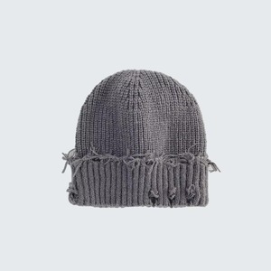 Gorro de Punto Desgastado con Logotipo Personalizado, 100% Acrílico, Gorro de Invierno para Viajes al Aire Libre, Esquí y Ciclismo - Product Image 3