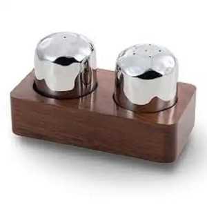 Modern Stainless Steel Hourglass <b>Salt</b> Pepper Shaker Set Leak Proof Dishwasher Safe Food Grade Spice Dispenser Dining Table - Product Image 3
