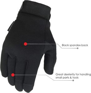 Factory Price Custom Leather Lightweight Breathable Mechanic <b>Gloves</b> Non-Slip <b>Touchscreen</b> <b>Gloves</b> For Mechanical Workers - Product Image 3