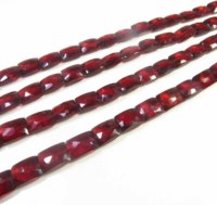 Perles de grenat rouge naturel africain de haute qualité, coupe baguette facettée 6x9mm, 17 pouces, provenance Mozambique, pour la fabrication de bijoux DIY