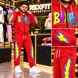 Rexfit sports 2026 Custom Mens <b>Red</b> Tracksuit Set Zip Up <b>Hoodie</b> and Jogger Sportswear Premium custom mens <b>red</b> tracksuit - Product Image 6