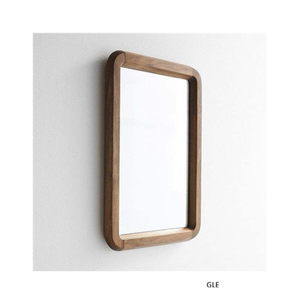 Eco-Friendly Unique Design Wooden Round Bathroom Wall-Mounted Makeup Mirror with Customizable Color and Size - Product Image 2