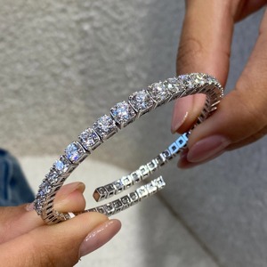 Elegant 14K White Gold Graduated Diamond Tennis <b>Bracelet</b> IGI Certified Minimalist 4.8CT E VVS2 Lab Created Diamond Anniversary - Product Image 3