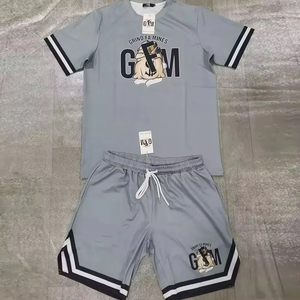 Conjunto Deportivo de Dos Piezas para Hombre, Estilo Veraniego, Personalizado, con Pantalones Cortos de Playa y Camiseta Informal - Product Image 2