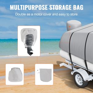 Copertura Impermeabile per Pontone Rimorchiabile 19-20 in Tessuto Oxford 800D PU di Grado Marino, Antivento, per Motore 16+ - Product Image 5